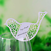 Laser Cut Bird Shaped Place Card for Wine Glass - Set of 12
