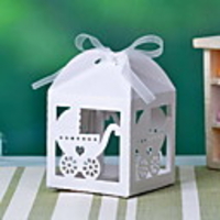 Laser-cut Favor Box With Pibbon (Set of 12)