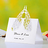 Laser Cut Peacock Place Card - Set of 12