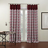 Lavish Rust Jacquard Lined Blackout Curtain Panel
