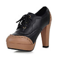 Leatherette Chunky Heel Ankle Boots With Lace-up Party / Evening Shoes(More Colors)