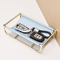 Light Luxury Style Leather Ironwork Storage Tray Key Shelving Table Top Ornaments Nordic Style 21.212.45cm Lightinthebox