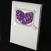 Lilac Rose Heart Guest Book with Tri-Fold Blank Pages