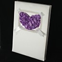 Lilac Rose Heart Guest Book with Tri-Fold Blank Pages