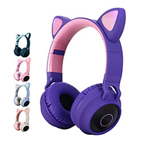 LITBest Color LED Cat Ear Headphones Bluetooth 5.0 Headset Support TF Card 3.5mm Audio Input FM Function with Mic MP3 Music Player Over Ear Foldable Party Street Fashion Lightinthebox