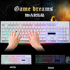 LITBest G20 USB Wired Mouse Keyboard Combo Color Gradient Backlit Spill-Resistant Gaming Keyboard Luminous Gaming Mouse Ergonomic Mouse 1600 dpi Lightinthebox