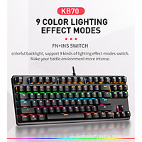 LITBest K870 USB Wired Mechanical Keyboard Gaming Keyboard Gaming Waterproof Multicolor Backlit 87 pcs Keys Lightinthebox