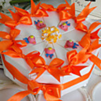 Little Bear Orange Cake Favor Box (Set of 10)