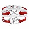 lovelyjewelry leather wrap bracelets girls double hearts infinity rope wristband bracelets gifts () Lightinthebox