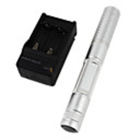 LT-085 Zoom Green Laser Pointer(3mW, 532nm, 1x16650, Silver)