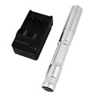 LT-085 Zoom Green Laser Pointer(4mW, 532nm, 1x16650, Silver)