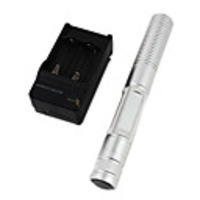 LT-085 Zoom Green Laser Pointer(5mW, 532nm, 1x16650, Silver)