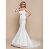 LTBridal Trumpet/Mermaid Strapless Court Train Lace Wedding Dress(937264)