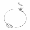 lusso stainless steel handcuff padlock pendant bracelet partners in crime curb chain interlocking friendship statement for women girls (silver) Lightinthebox