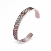 lusso stainless steel magnetic therapy energy cuff bangle engraving geometric pattern health care amulet bracelets for women men (rose gold-1) Lightinthebox