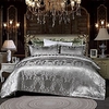 Luxury Satin Silk Jacquard Quilt Bedding Sets 3-Piece Duvet Cover Set Hotel Bedding Sets Comforter Cover,  Include 1 Duvet Cover,  2 Pillowcases Lightinthebox