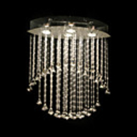 Luxury Stylish 4 Light Flush Mount In Crystal Design