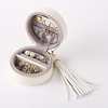 Luxury Travel Jewelry Leather Box Mini Organizer-Small Jewelry Multifunctional Storage Portable Travel Case for Rings Earrings Necklace Mother