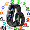 M3 Smart Wristband BT Fitness Tracker Support Notify/Heart Rate Monitor Waterproof Sport Bluetooth Smartwatch Compatible IOS/Android Phones