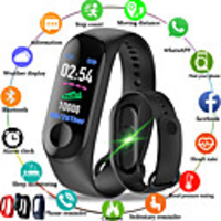 M3 Smart Wristband BT Fitness Tracker Support Notify/Heart Rate Monitor Waterproof Sport Bluetooth Smartwatch Compatible IOS/Android Phones