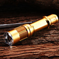 M8053 Adjustable Focus 5-Mode 1xCree XP-E R2 Rechargeable LED Flashlights(1x18650, 800LM, Gold)