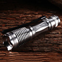M8110 Adjustable Focus 5-Mode 1xCree XM-L2 T6 LED Flashlights(1x18650, 1800LM, Silver)