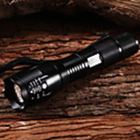 M8122 Adjustable Focus 5-Mode 1xCree XM-L2 T6 LED Flashlights(1x18650, 1800LM, Black)