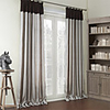 Mediterranean Cotton Linen Blend Jacquard Stripe Energy Saving Curtain Panel