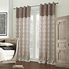 Mediterranean Stripe Jacquard Energy Saving Curtain Panel