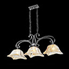 Mediterranean Style Classic 3 Down Light Chandelier With Transparent Glass Shade