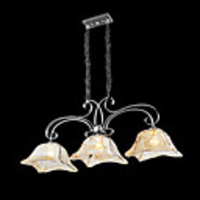 Mediterranean Style Classic 3 Down Light Chandelier With Transparent Glass Shade