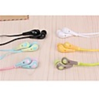 MIC-112 3.5 High Quality Style In-Ear Earphones -MIC-White / Black / Pink / Blue /Green/Yellow