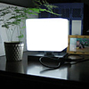 Minimalist Japanese Style Ice Cube Table Lamps Etched Glass Shade