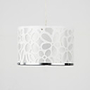 Minimalist Modern 2 Light Pendant Patterned with Flower