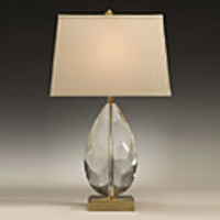 Minimalist Modern Table Light With Cubic Fabric Shade And Polished Chrome Metal Lamp Pole