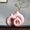 Minimalist Wind Resin Pink O-Shaped Vase Modern Home Decoration Living Room Tv Cabinet Home Decoration Living Room Porch Wedding Crafts Furnishings Lightinthebox