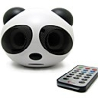 MK-500X Panda Stereo Speaker for MP3 Player SD,  USB Speaker-Pink /Black