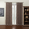 Mocha Heart Jacquard Lined Blackout Curtain Panel