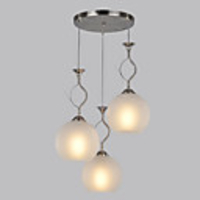 Modern Dainty 3 Light Pendant With Global Shade