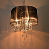 Modern 3 - Light Crystal Pendant Lights with Fabric Shade