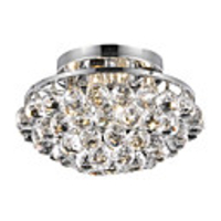 Modern 4 - Light Flush Mount Lights with Crystal Drops in Round