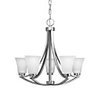 Modern 5-Light Brushed Nickel Chandelier