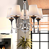 Modern 5 Lights Chandelier In Grey Shade