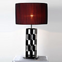 Modern Artistic Table Lamp Cuboid-Shaped Stand In Mosaic Design
