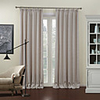 Modern Beige Solid Lined Blackout Curtain Panel