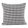 Modern Black White Velvet Decorative Pillow Cover