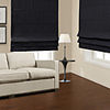 Modern Black Blackout Roman Shade