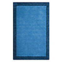 Modern Blue Solid Wool Tufted Area Rug 5