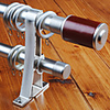 Modern Brown Silver Painting Decorative Double Rod