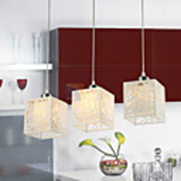 Modern Chic 3 Light Pendant With Acrylic Shade